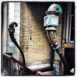 Cool fixtures on the building next to Terroni's.