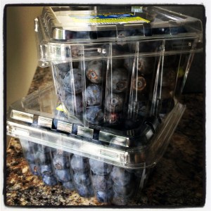 Two punnets of blueberries for $3. Bargain!
