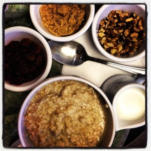 Mmmm oatmeal for breakfast.