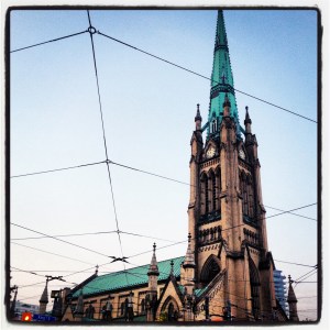 A church we walked past on the way to catch the subway home.