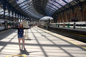 Donna at Brighton Station.