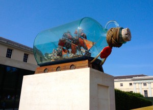 Outside the Maritime Museum in Greenwich.