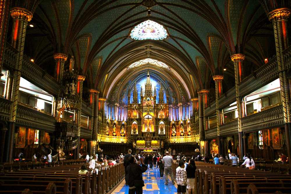 The view down the aisle.
