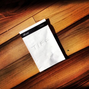 Glen's very helpful reminder to me to buy tickets. It was on the floor and I saw it when I came back from the gym.