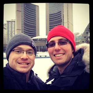 Us at the ice rink