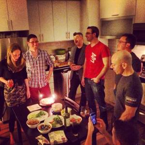 Singing happy birthday