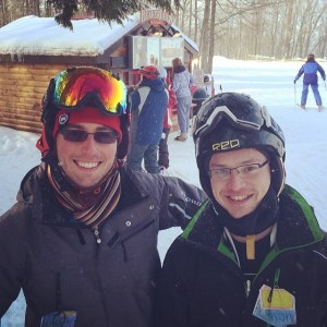 Glen and I at the top of the mountain in front of the Beavertails shop