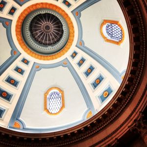 The domed roof in the Manitoba Legislature - right above the star of Ishtar