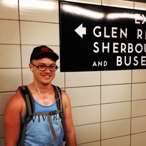 Glen on his way to the Danforth