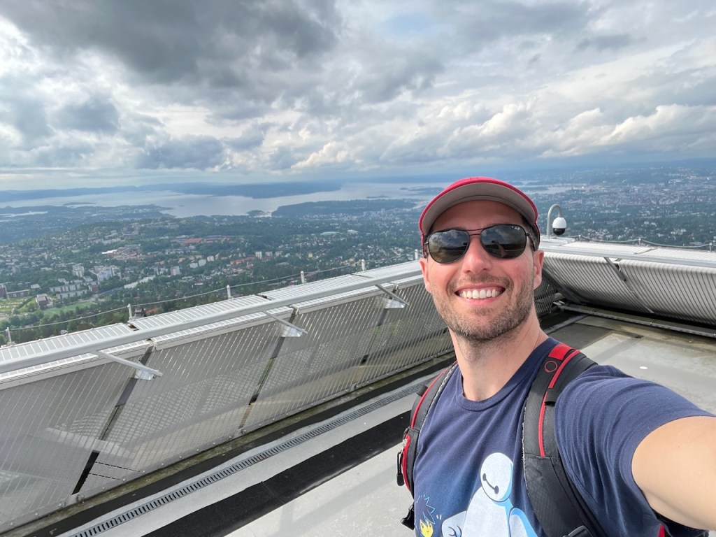 At the top of Holmenkollen Ski Museum